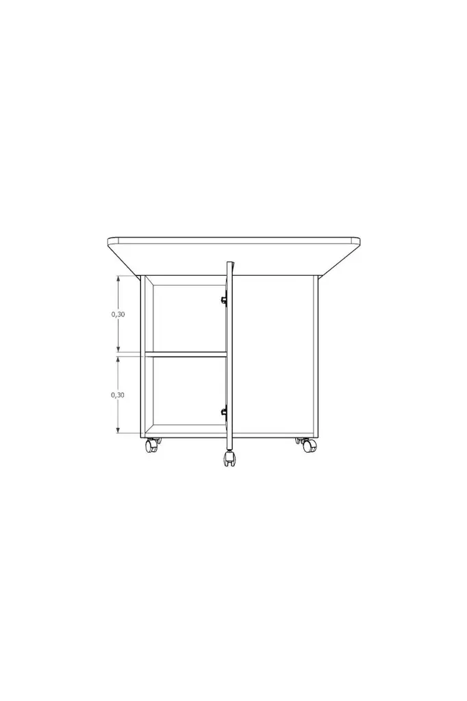 Katlanır Mutfak Masası Beyaz %100 MDFLAM KM-12 - Görsel 5.webp