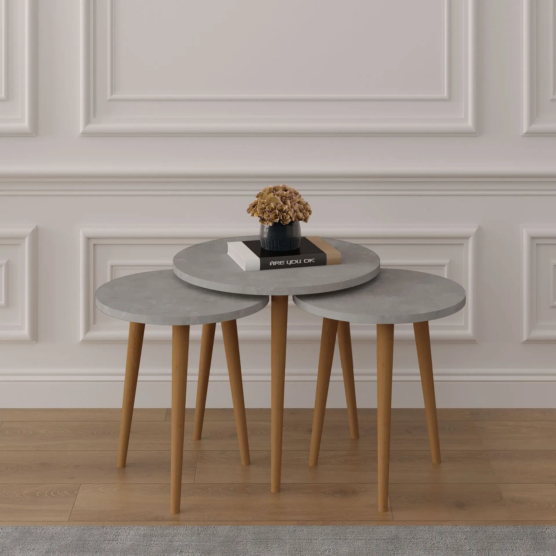 Minimalist Salon Şıklığı Seti (T-01 TV Ünitesi & SEHPA01 3'lü Zigon Sehpa) 
