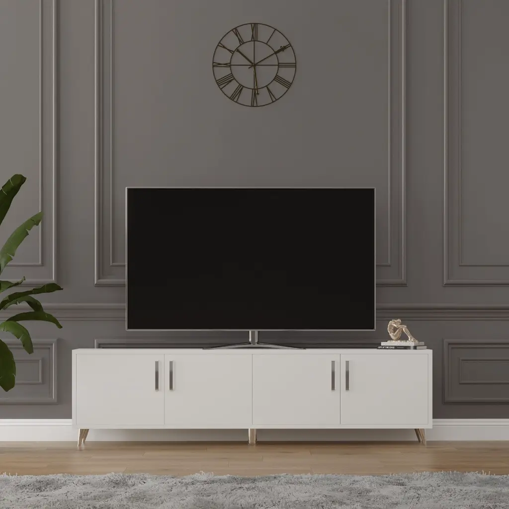 Minimalist Salon Şıklığı Seti (T-01 TV Ünitesi & SEHPA01 3'lü Zigon Sehpa) 