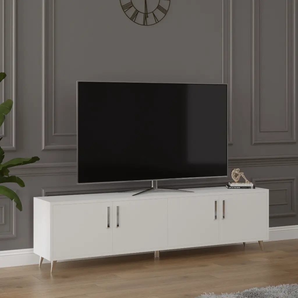 Minimalist Salon Şıklığı Seti (T-01 TV Ünitesi & SEHPA01 3'lü Zigon Sehpa) 