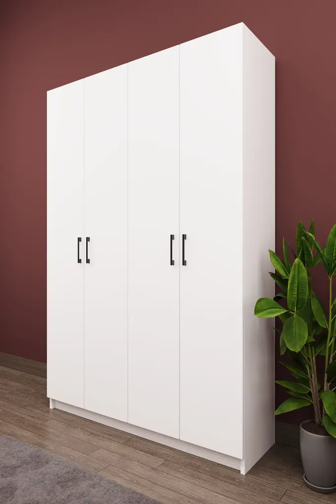 V-08 4 Kapaklı Vestiyer ve Portmanto 120 cm Ayakkabılıklı Askılıklı 