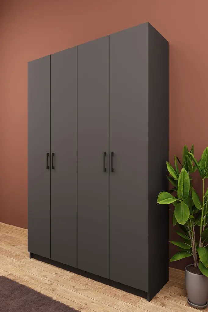 4 Kapaklı Vestiyer ve Portmanto 120 cm Ayakkabılıklı Askılıklı V-08 