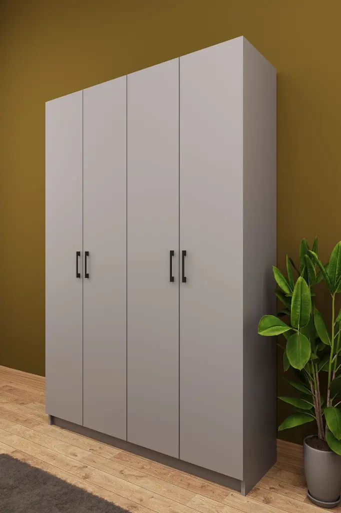 4 Kapaklı Vestiyer ve Portmanto 120 cm Ayakkabılıklı Askılıklı V-08 
