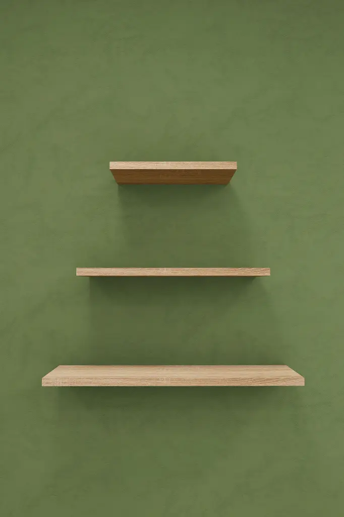 Duvar Rafı 3'lü Set 60 45 30 cm MDF Dekoratif Raf - DRF-02