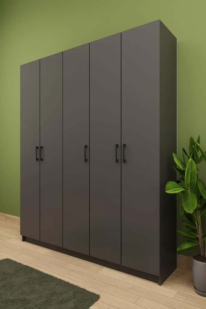 5 Kapaklı Vestiyer ve Portmanto 150 cm Ayakkabılıklı Askılıklı V-09