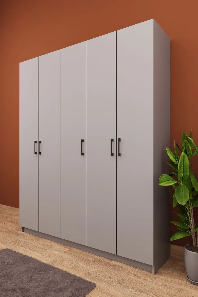 5 Kapaklı Vestiyer ve Portmanto 150 cm Ayakkabılıklı Askılıklı V-09