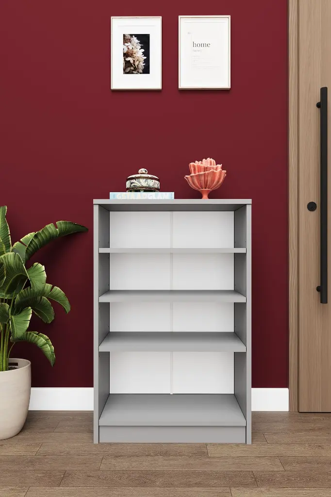 Ayakkabılık Açık Raflı 60 cm 4 Raflı Kapı Önü Ayakkabı Rafı - A-31
