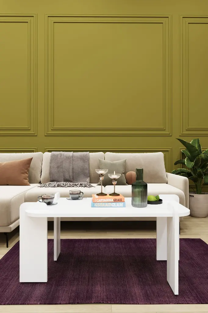 Minimal Orta Sehpa Geçmeli 90x50 cm %100 MDFLAM - OS04 