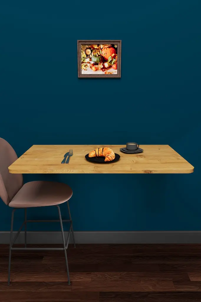 Duvara Monte Katlanır Masa Safir Meşe 90x50 cm - DMM-02