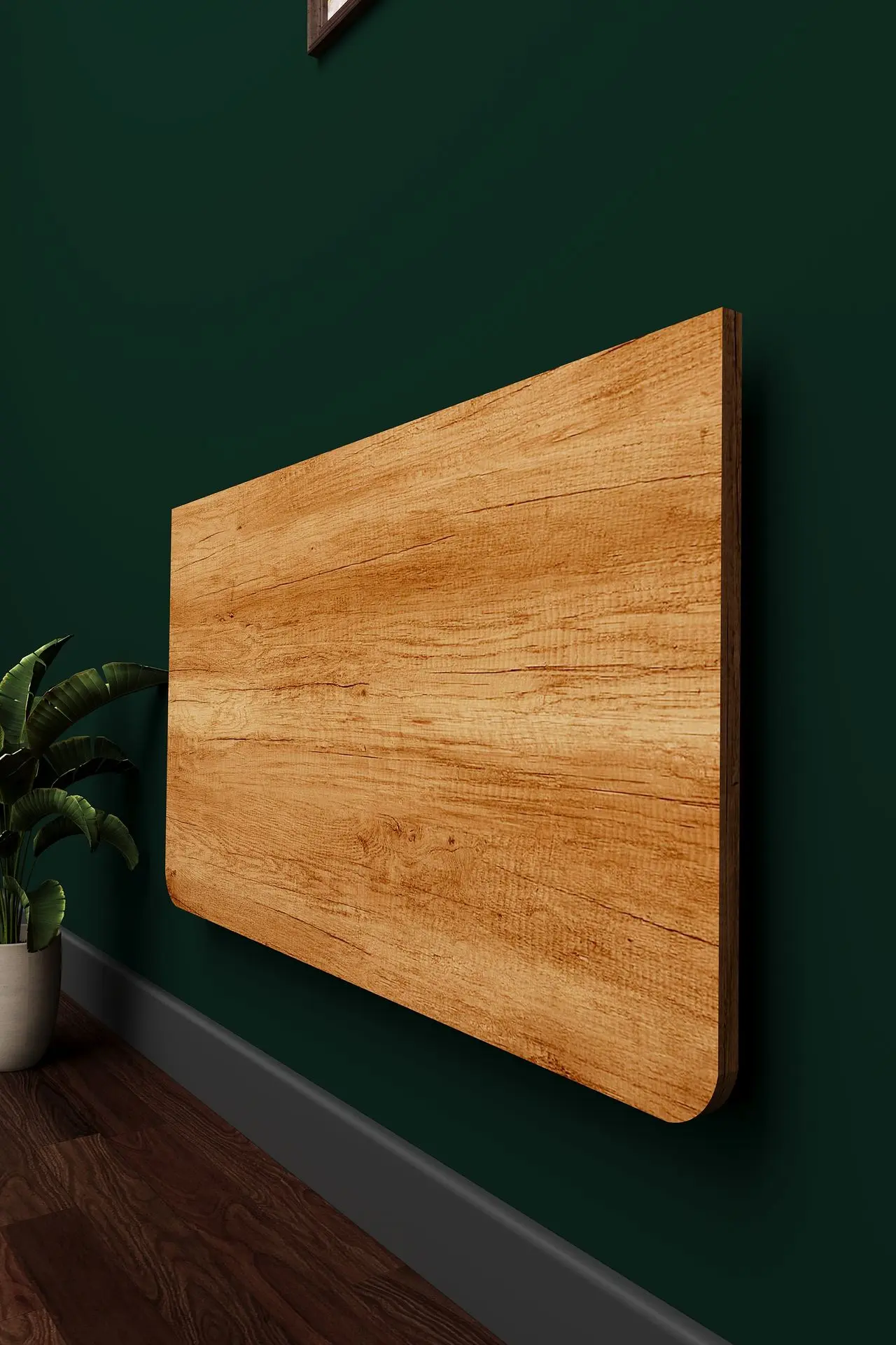 Duvara Monte Katlanır Masa Petra Ahşap Desenli 90x50 - DMM-05 