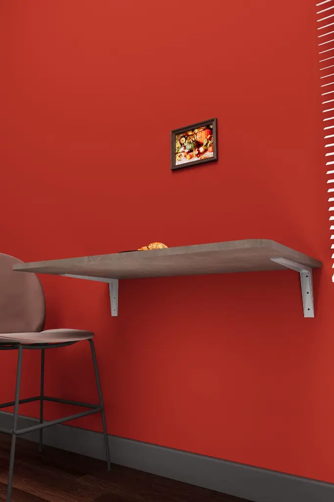 Duvara Monte Katlanır Masa Retro Gri 90x50 cm Açılır Kapanır - DMM-07