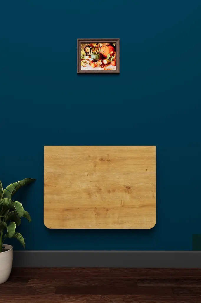 Duvara Monte Katlanır Masa Safir Meşe 68x50 cm Açılır Kapanır - DMM-10