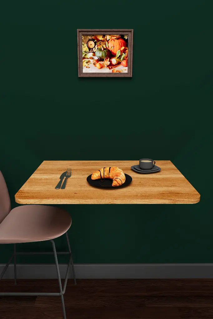 Duvara Monte Katlanır Masa Petra 68x50 cm Açılır Kapanır Mutfak Masası - DMM-13 