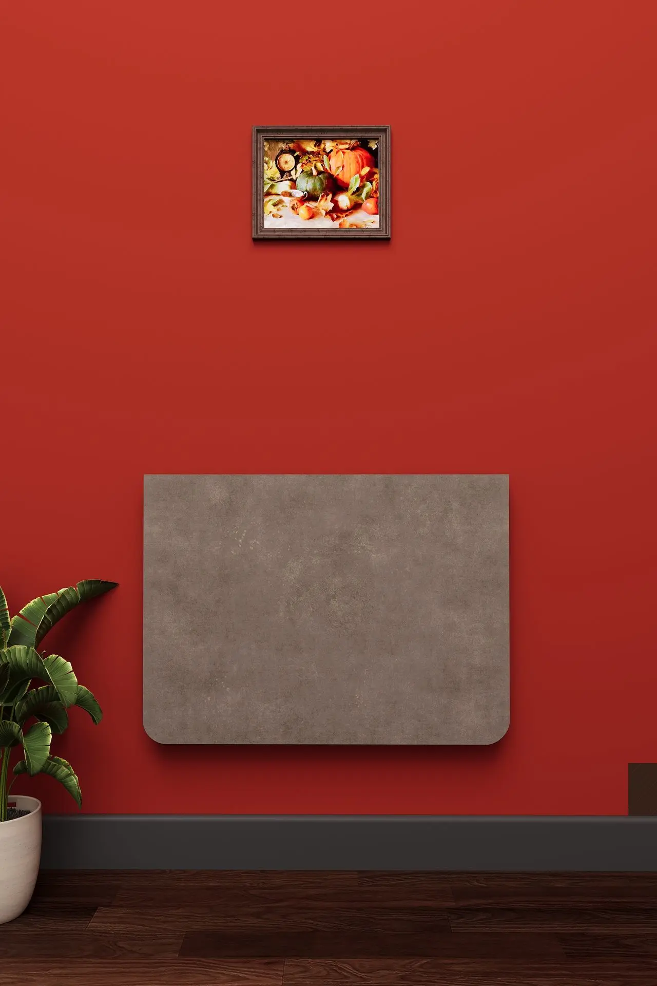 Duvara Monte Katlanır Masa Retro Gri 68x50 cm Açılır Kapanır - DMM-15 