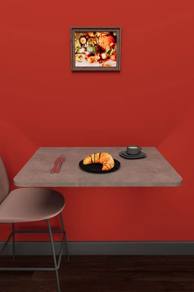 Duvara Monte Katlanır Masa Retro Gri 68x50 cm Açılır Kapanır - DMM-15 