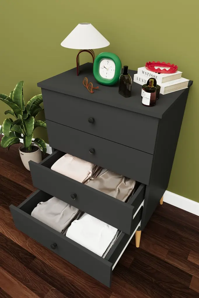 4 Çekmeceli Şifonyer 65 cm MDF Dar Model - ŞF-01