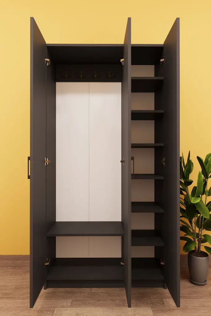 Dar Girişler İçin Vestiyer ve Portmanto 90 cm Ayakkabılıklı Askılıklı V-07 