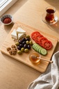 KT001 ahşap sunum tahtası kahvaltı sunumu, peynir zeytin domates