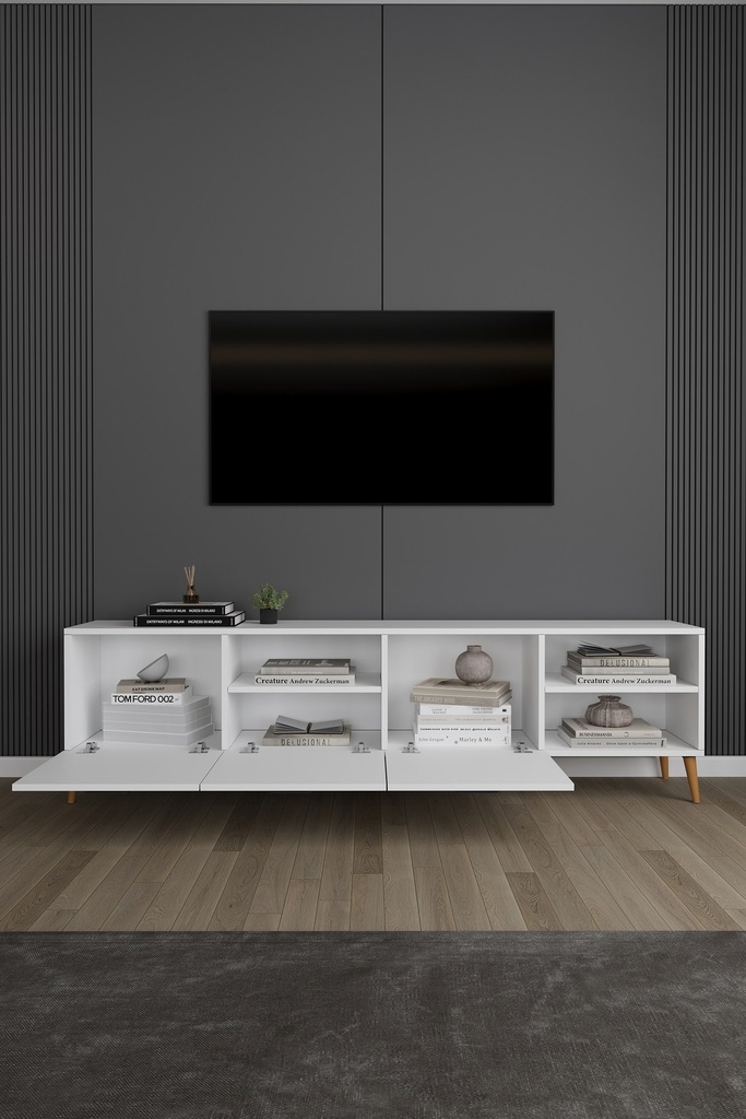 Yemek Odası Takımı TV Üniteli ve Konsollu 160x90 Masa 6 Sandalye - YT-01