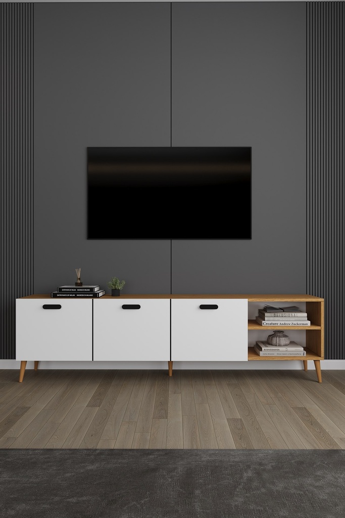 Yemek Odası Takımı TV Üniteli ve Konsollu 160x90 Masa 6 Sandalye - YT-01