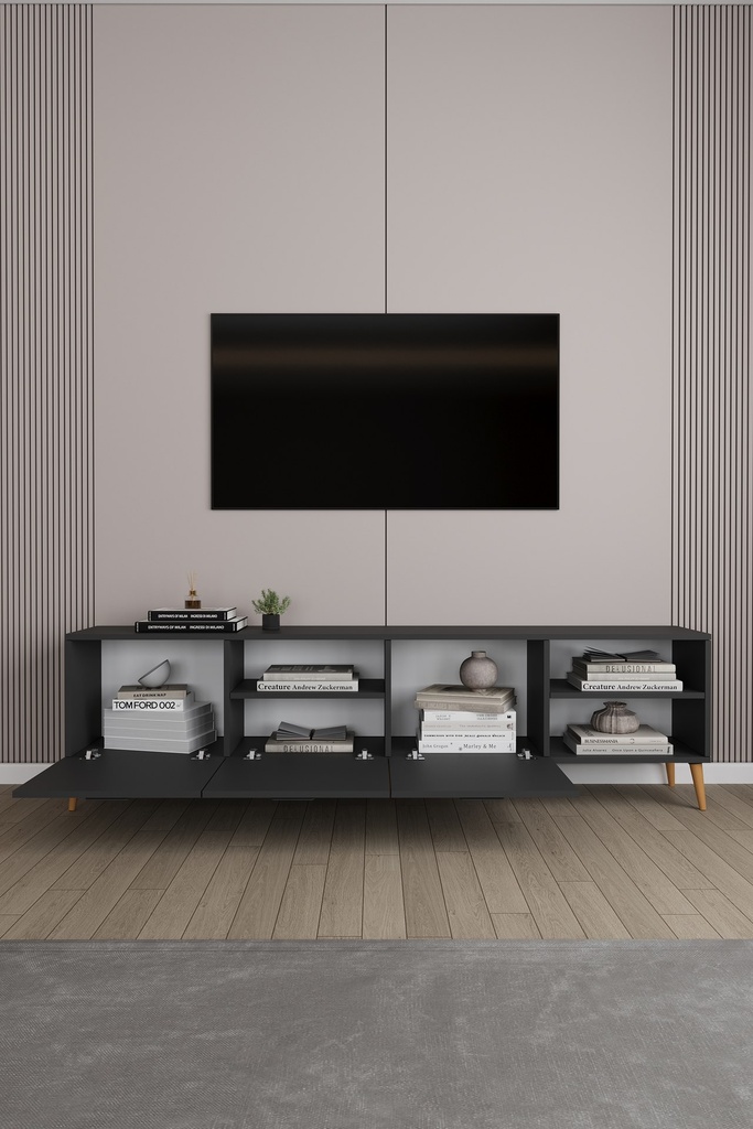 Yemek Odası Takımı TV Üniteli ve Konsollu 160x90 Masa 6 Sandalye - YT-01