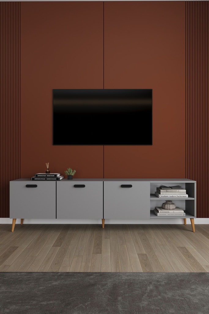 Yemek Odası Takımı TV Üniteli ve Konsollu 160x90 Masa 6 Sandalye - YT-01