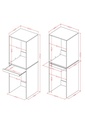 BT-01 banyo dolabı takımı, BD-05 dolabı teknik ölçü şeması