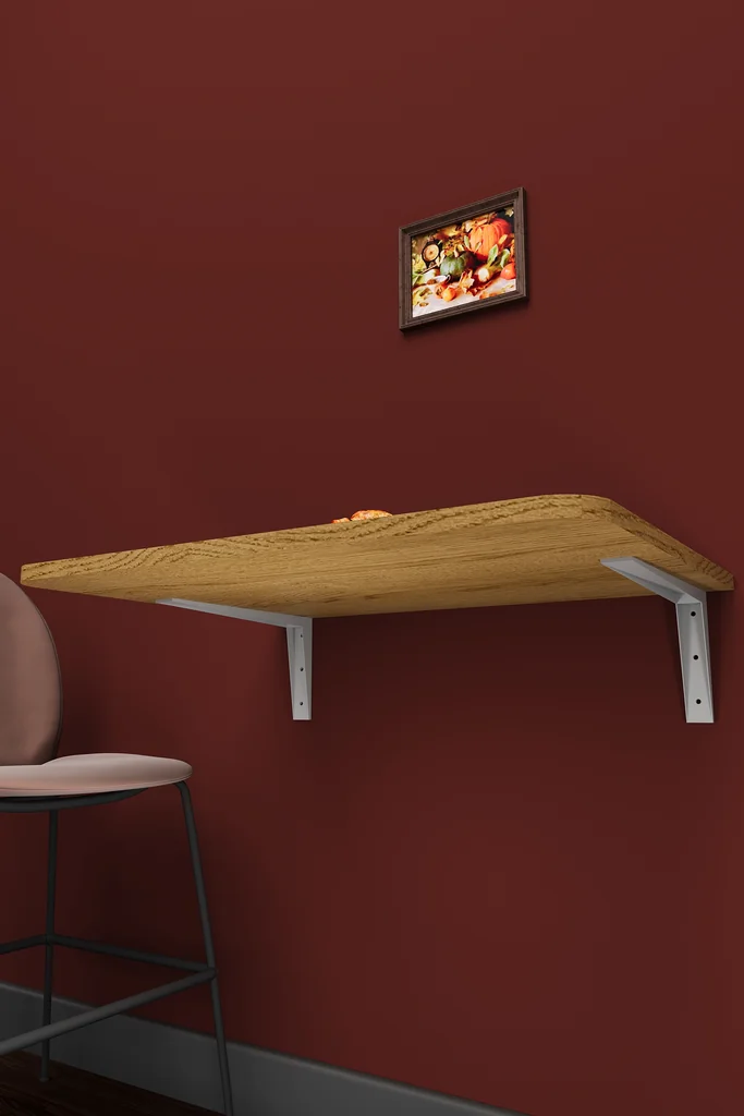 Duvara Monte Katlanır Masa 68x50 cm Açılır Kapanır Mutfak Masası - DMM-09
