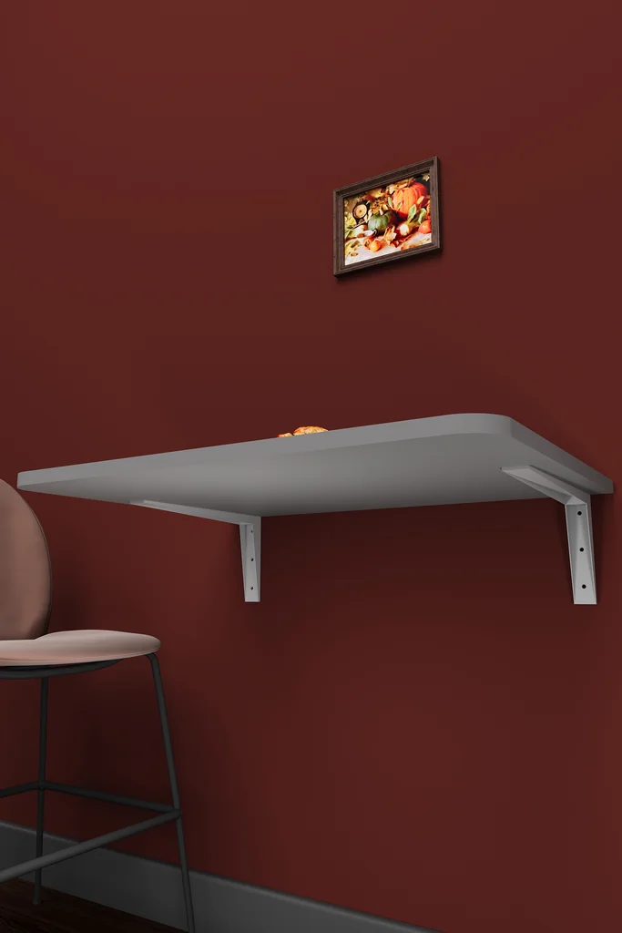 Duvara Monte Katlanır Masa 68x50 cm Açılır Kapanır Mutfak Masası - DMM-09