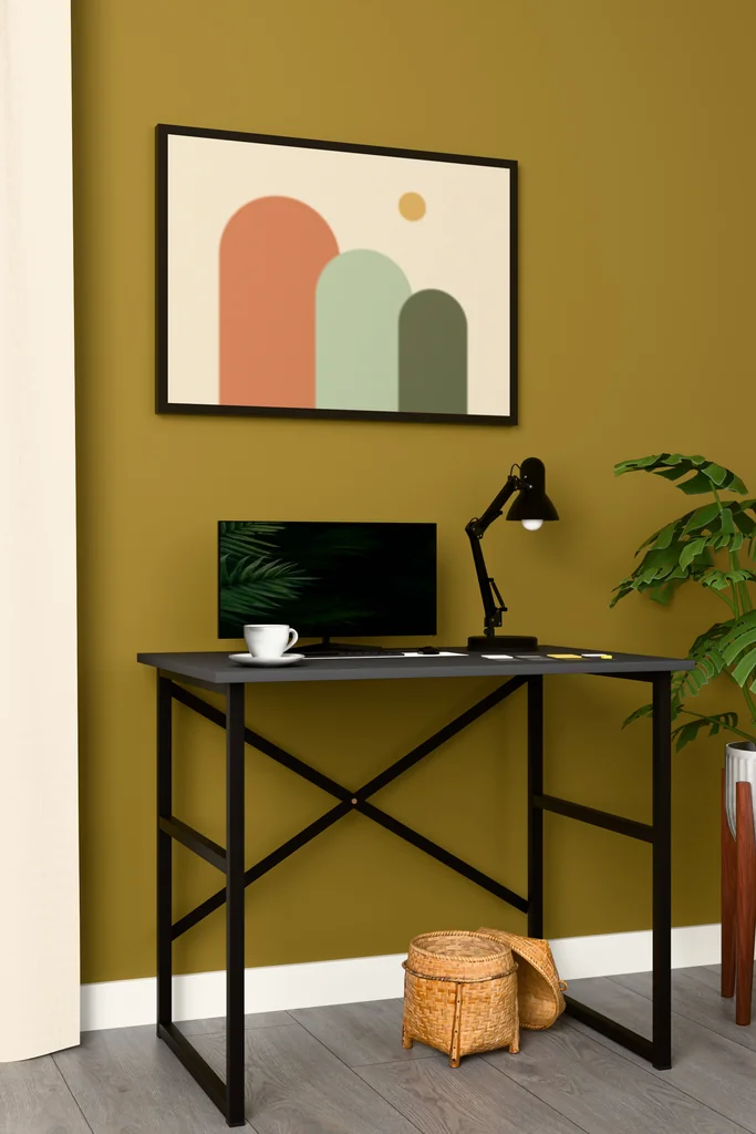 Çalışma Masası Metal Ayaklı Sade 90x60 cm METALCM02