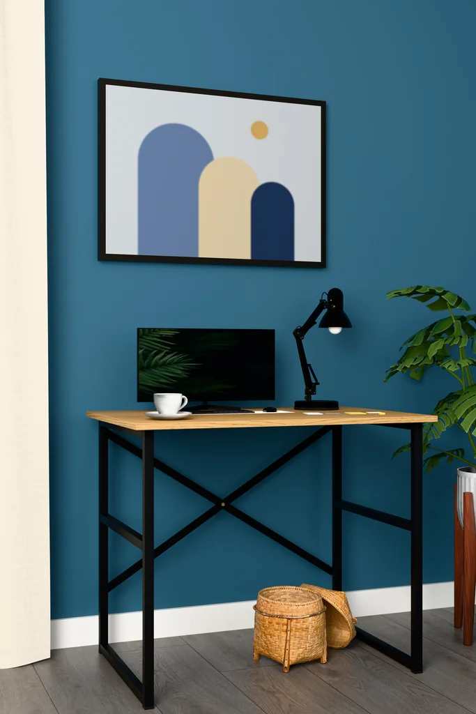 Çalışma Masası Metal Ayaklı Sade 90x60 cm METALCM02