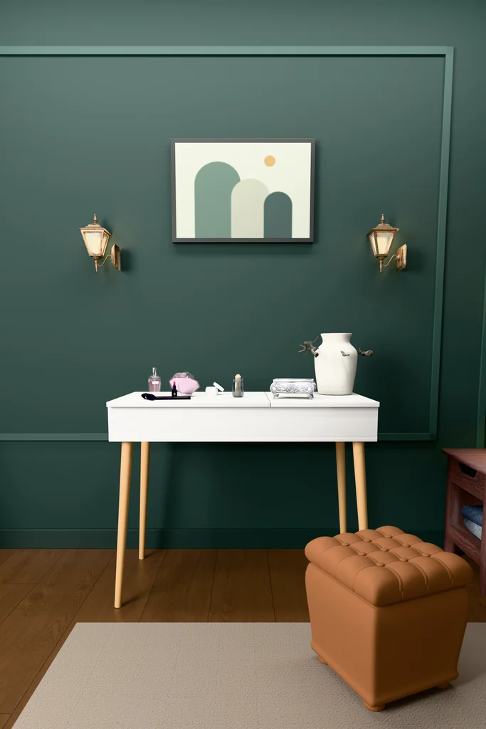 Aynalı Kapaklı Makyaj Masası %100 MDF 100 cm MAM-01