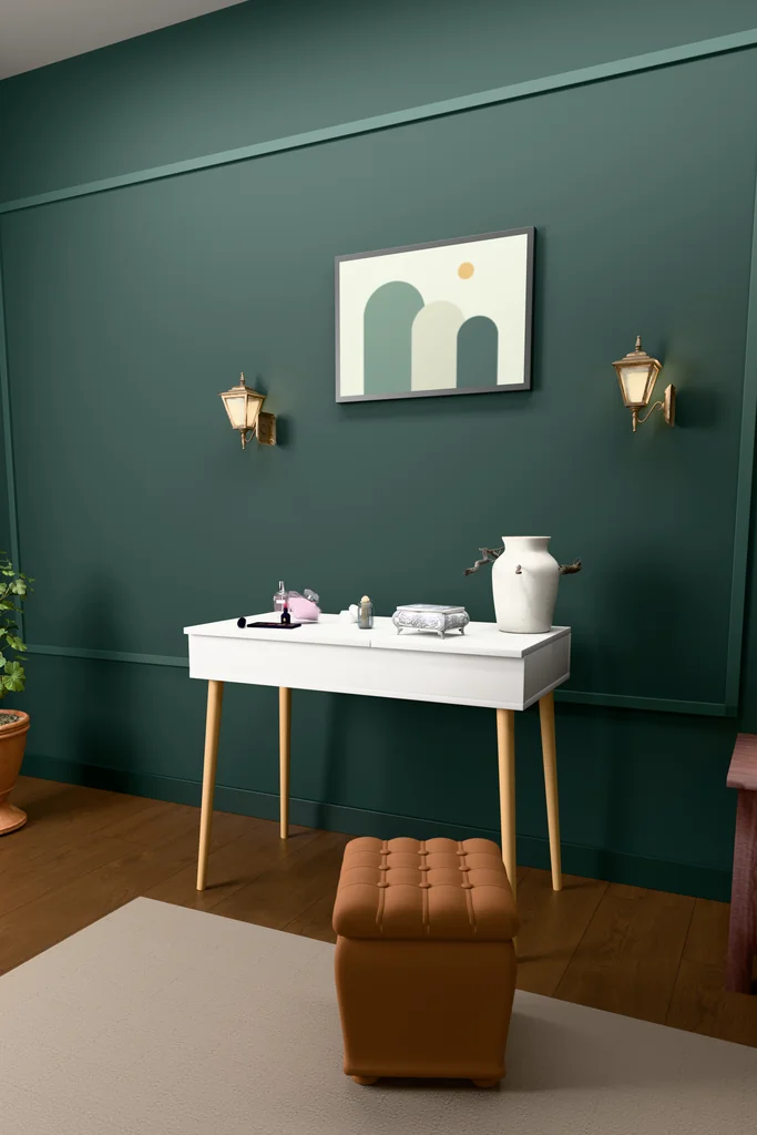Aynalı Kapaklı Makyaj Masası %100 MDF 100 cm MAM-01