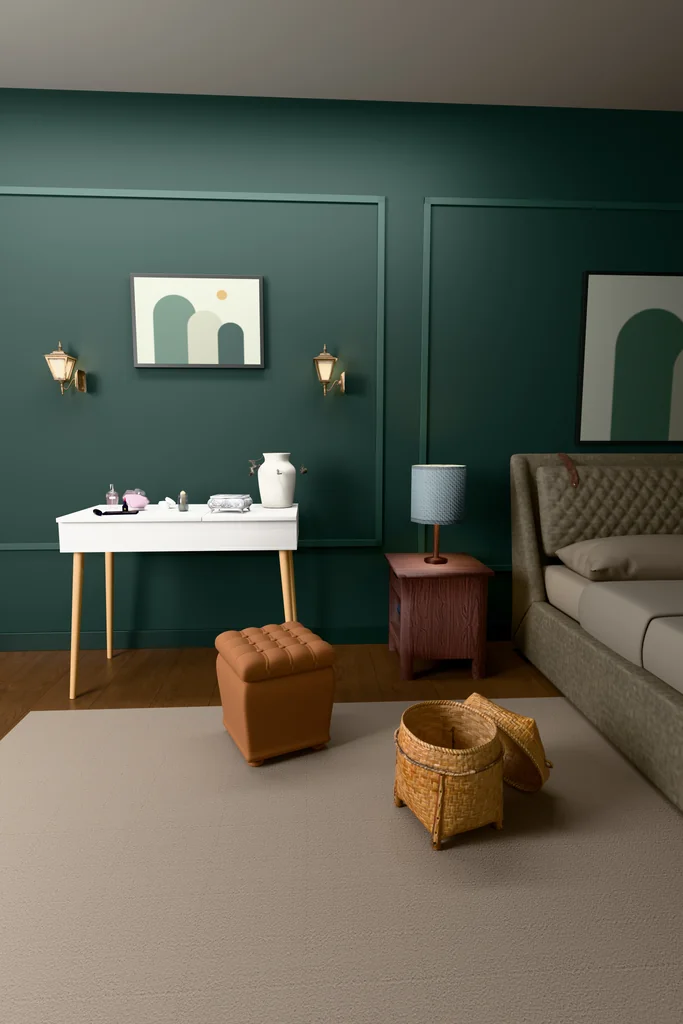 Aynalı Kapaklı Makyaj Masası %100 MDF 100 cm MAM-01