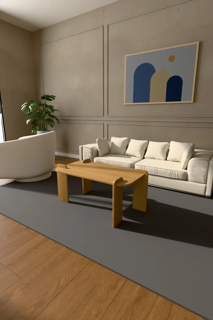 Minimal Orta Sehpa Geçmeli 90x50 cm %100 MDF - OS04