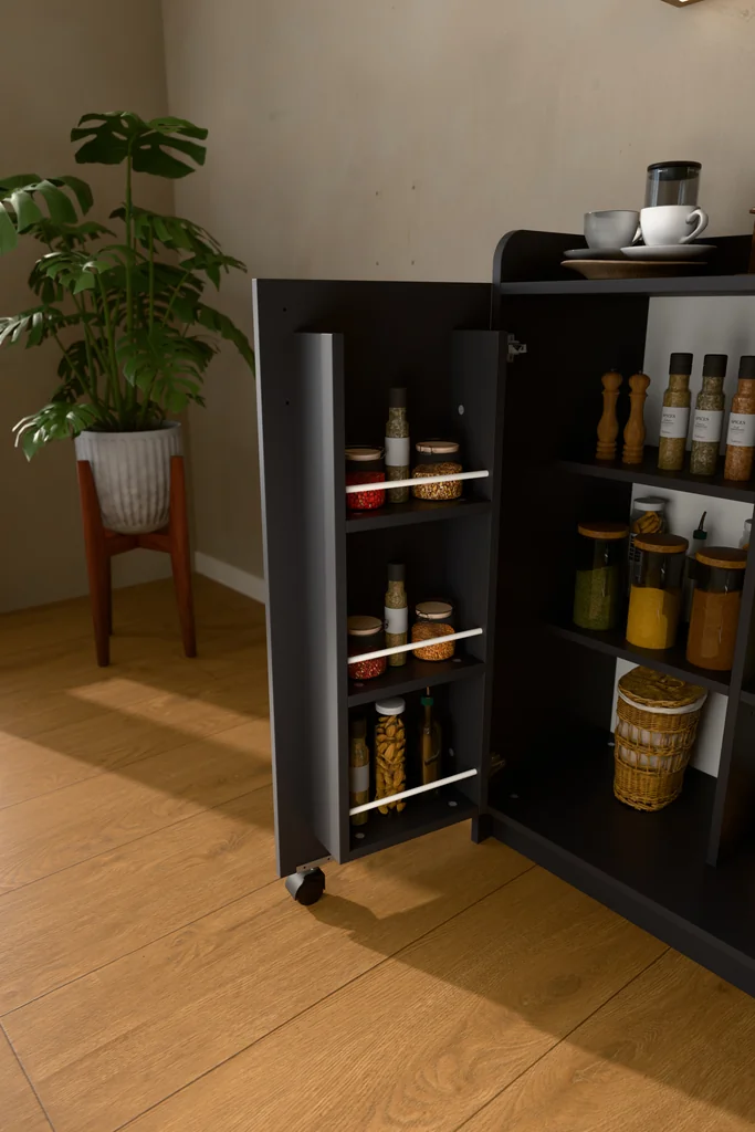 Mutfak Dolabı Kapak İçi Raflı Üst Tablalı 102 cm MDF - MK-08