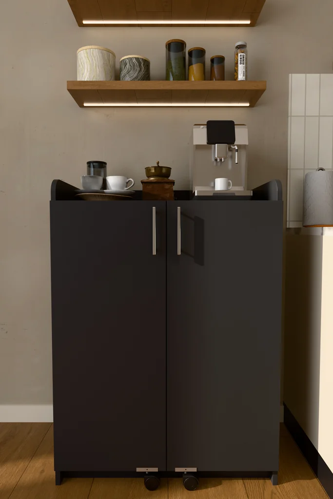 Mutfak Dolabı Kapak İçi Raflı Üst Tablalı 102 cm MDF - MK-08