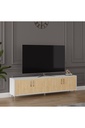 Tv Ünitesi Beyaz & Safir Meşe T-02  - Görsel 2