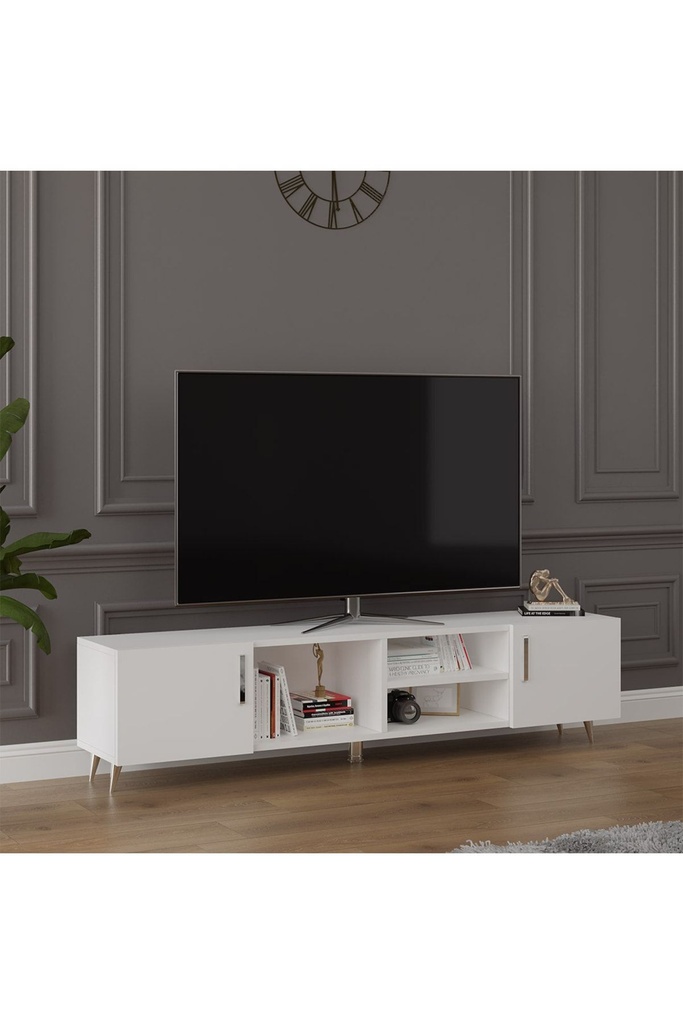 TV Ünitesi Beyaz %100 MDFLAM T-09 - Görsel 2