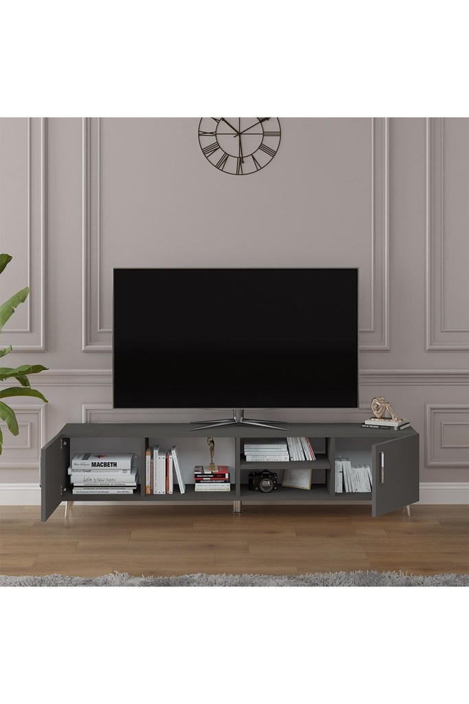 TV Ünitesi Koyu Gri %100 MDFLAM T-12 - Görsel 2