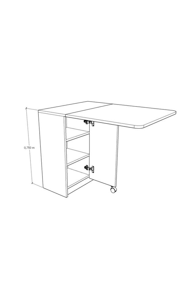 Royal Mermer Katlanır Mutfak Masası KM-19 - Görsel 4