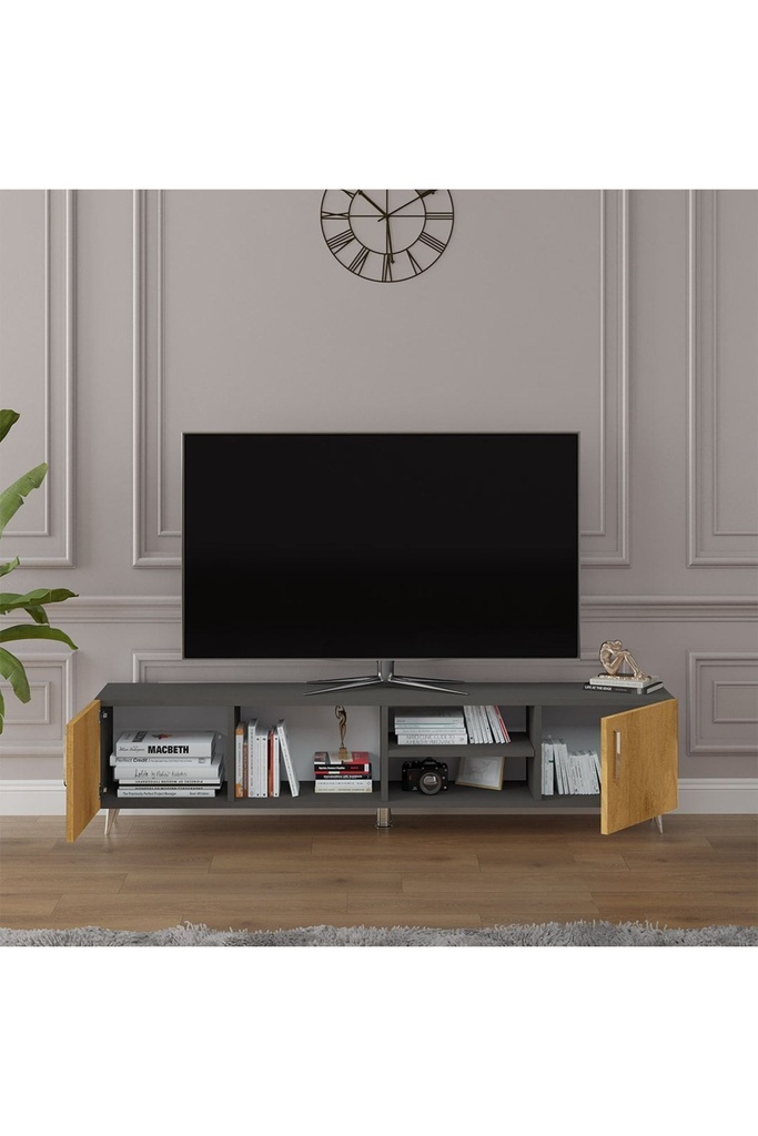 Tv Ünitesi Koyu Gri & Petra T-13  - Görsel 2