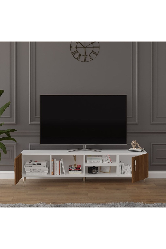 Tv Ünitesi Beyaz & Ceviz T-16  - Görsel 3