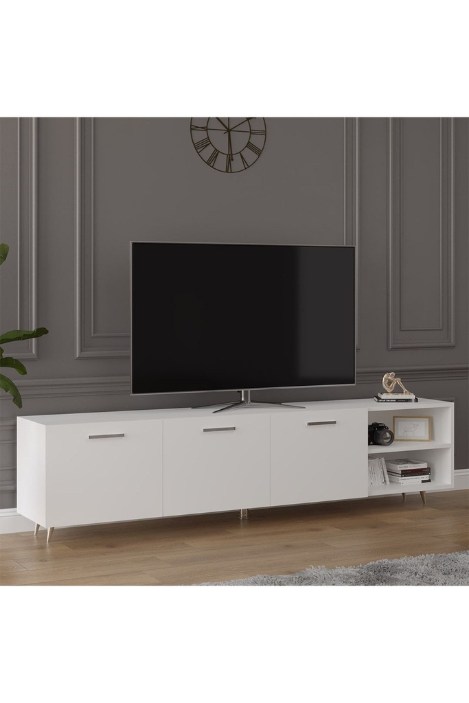 TV Ünitesi Beyaz %100 MDFLAM T-18 - Görsel 2