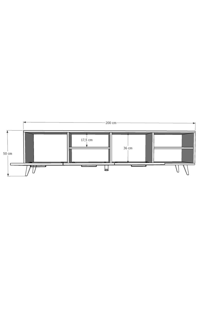 Tv Ünitesi Koyu Gri & Petra T-22  - Görsel 5