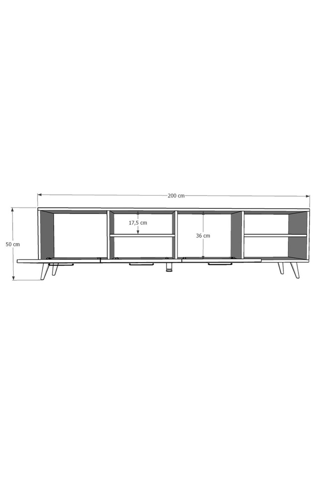 Tv Ünitesi Gri & Sonoma T-24  - Görsel 6
