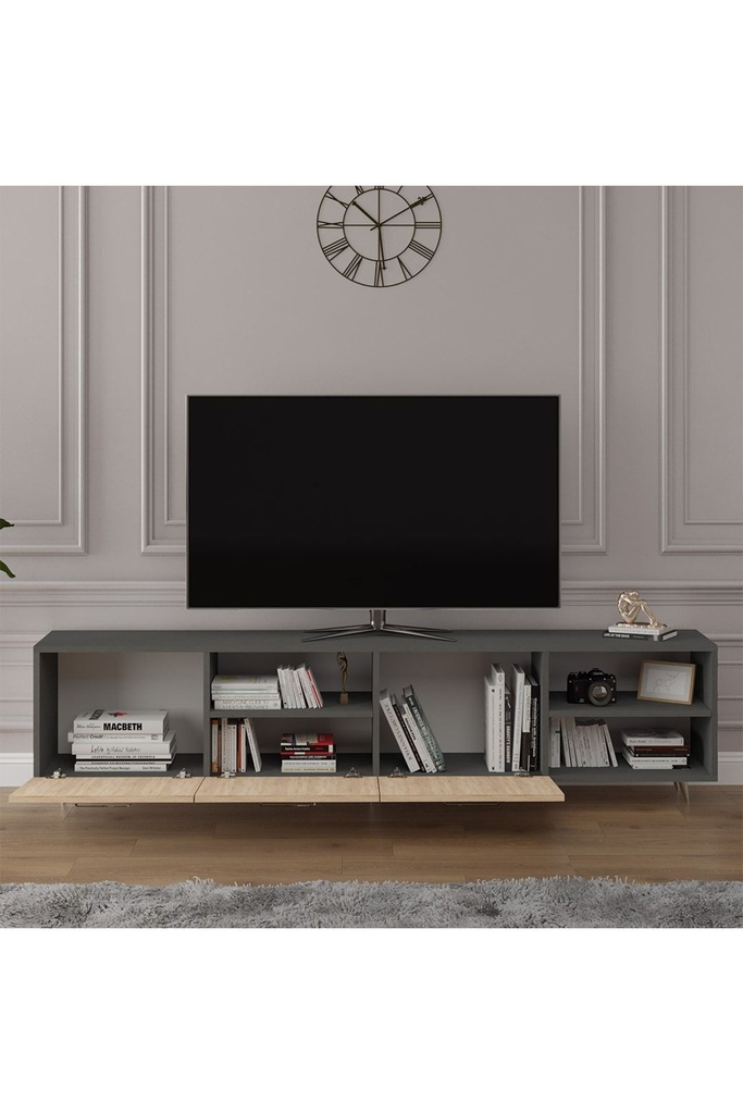 Tv Ünitesi Gri & Sonoma T-24  - Görsel 2