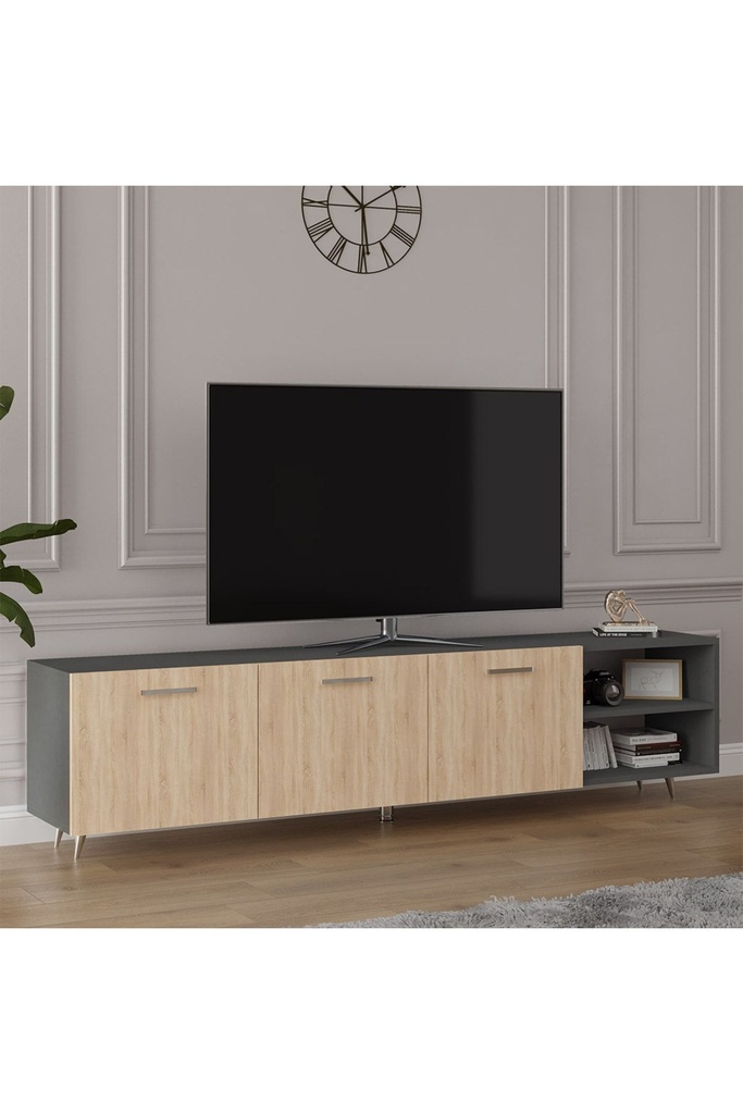 Tv Ünitesi Gri & Sonoma T-24  - Görsel 3