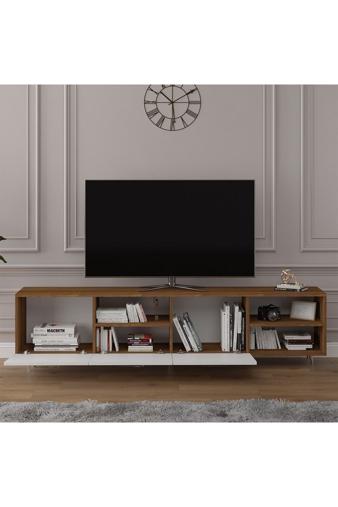 Tv Ünitesi Ceviz & Beyaz T-26  - Görsel 2