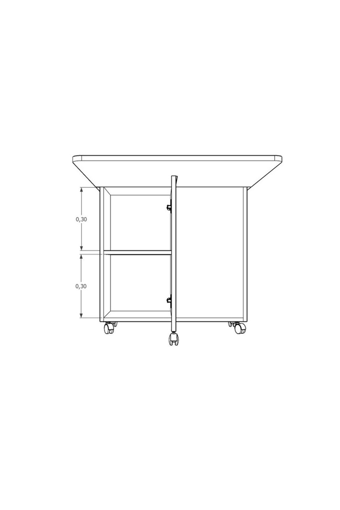 Safir Meşe Katlanır Mutfak Masası %100 MDFLAM KM-13 - Görsel 5